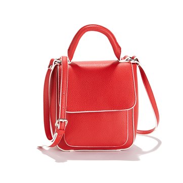 Bolso con solapa, con acabado de ribete a contraste LA REDOUTE COLLECTIONS