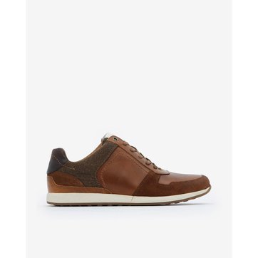 tennis cuir marron homme