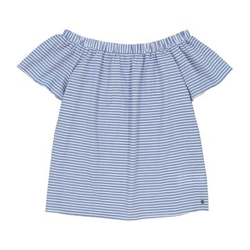 Blusa às riscas, ombros a descoberto, mangas curtas NUMPH