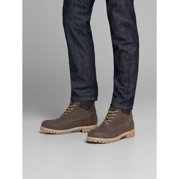 bottes nubuck marron