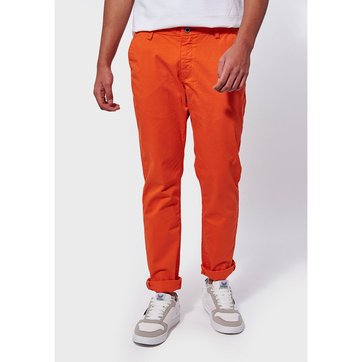 cherche pantalon orange homme)