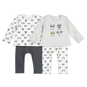 Lote de 2 pijamas de 2 peças, em moletão, 1 mês-4 anos LA REDOUTE COLLECTIONS