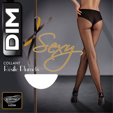 Collants résille Plumetis, 65 deniers DIM