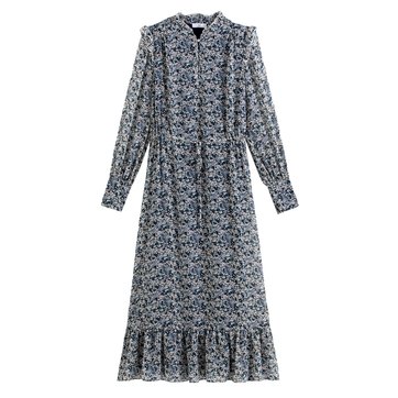 Vestido direito maxi, estampado floral LA REDOUTE COLLECTIONS