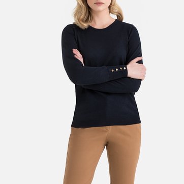 Unifarbener Pullover mit rundem Ausschnitt ANNE WEYBURN
