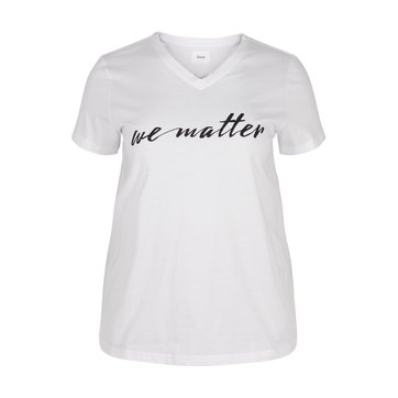 T-shirt estampada à frente, decote em V ZIZZI
