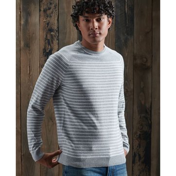 Superdry Keystone Pull ras du cou plomb grès gris V6E