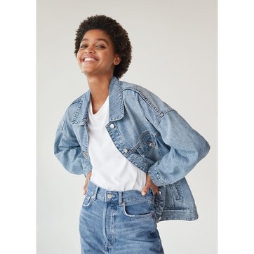 Veste en jean oversize | La Redoute Veste denim fille | La Redoute