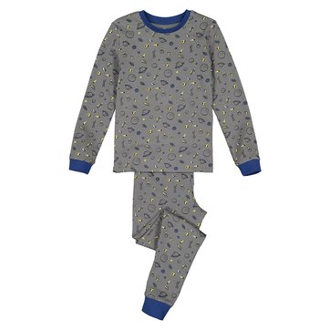 Pijama com estampado planetas, em algodão biológico, 3-12 anos LA REDOUTE COLLECTIONS