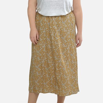 plus size maxi skirt yellow