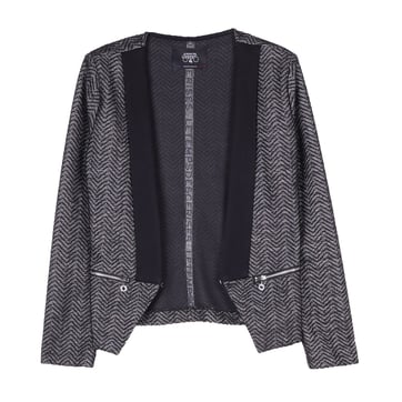 Veste Courte SULU Motif Jacquard - Taille 2 (prune) - Occasion Très Bon état - Style Auxerre