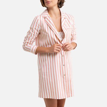 Camisa de dormir com mangas compridas, às riscas LA REDOUTE COLLECTIONS