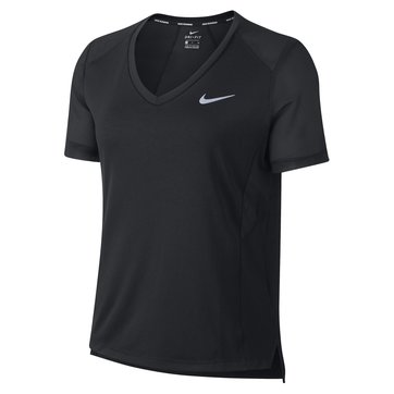 T-shirt com decote em V, mangas curtas, Miler NIKE