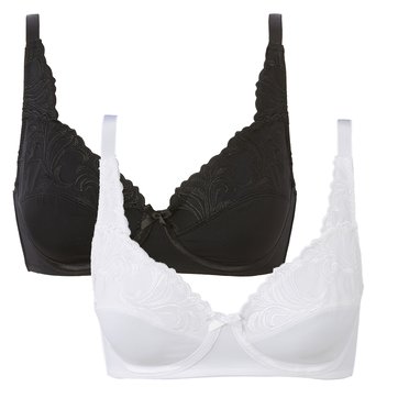 2er-Pack BHs, grosszügige Form, ohne Formbügel LA REDOUTE COLLECTIONS