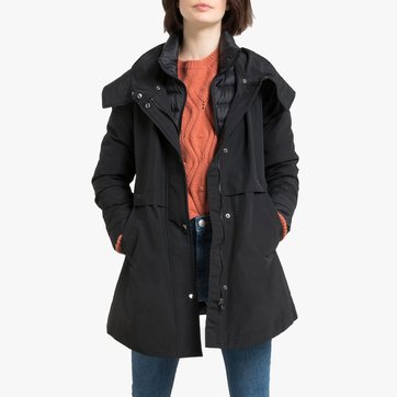 Parka semilarga 2 en 1 con chaqueta acolchada desmontable ESPRIT