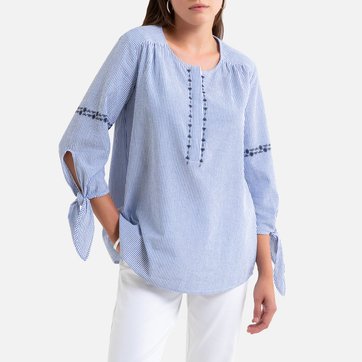 Blusa às riscas, mangas 3/4 ANNE WEYBURN