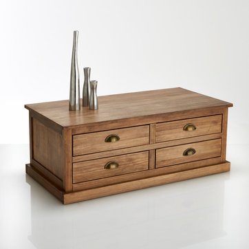 Sofatisch Lunja, Kiefer massiv, 4 Schubladen LA REDOUTE INTERIEURS