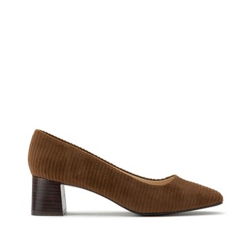 Pumps aus Veloursleder, breiter Absatz LA REDOUTE COLLECTIONS
