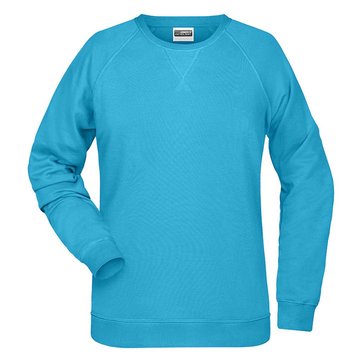 pull turquoise col v femme