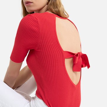 Kurzärmeliger Pullover, Schleife hinten LA REDOUTE COLLECTIONS