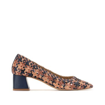 escarpin talon carré pas cher