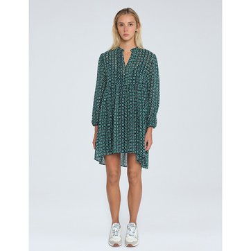 Kleid mit Stehkragen, allover bedruckt PEPE JEANS