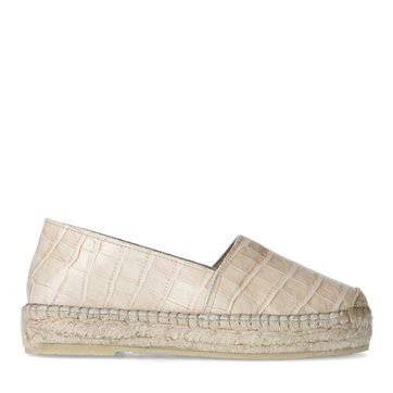 espadrille beige compensée