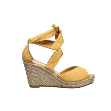 sandales compensées jaune