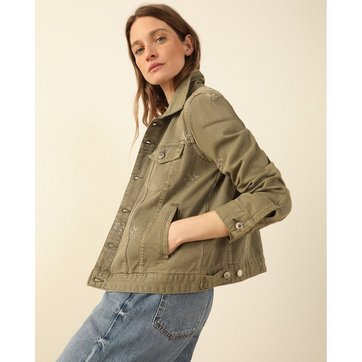 Veste Jean Kaki Femme La Redoute