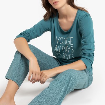 Pijama estampado, de manga larga LA REDOUTE COLLECTIONS