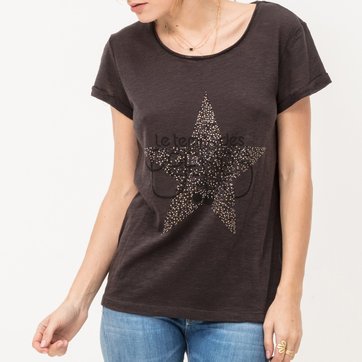 T-shirt de gola redonda, mangas curtas T-shirt de gola redonda, mangas curtas LE TEMPS DES CERISES