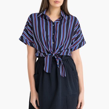 Camisa às riscas, mangas curtas FRNCH