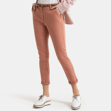 Pantalon taille haute rose poudré Outlet