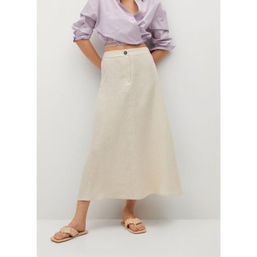 Jupe midi beige clearance