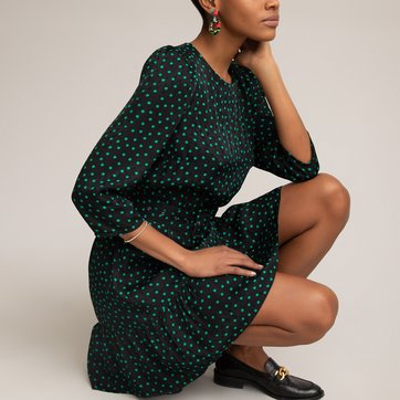 Kurzes Kleid mit 3/4-Ärmel, Tupfenmuster LA REDOUTE COLLECTIONS