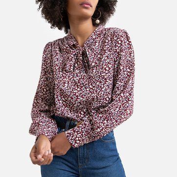 Blusa estampada, laço na gola FREEMAN T. PORTER