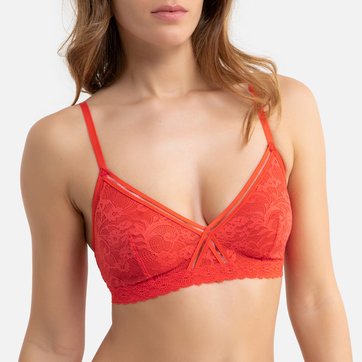 Soutien-gorge triangle sans armatures en dentelle LA REDOUTE COLLECTIONS