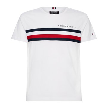 T-shirt de gola redonda, mangas curtas, Global Stripe T-shirt de gola redonda, mangas curtas, Global Stripe TOMMY HILFIGER