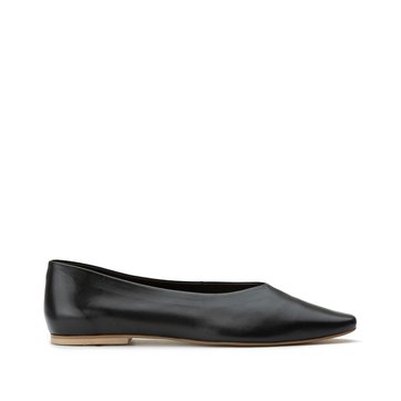 leather ballet pumps
