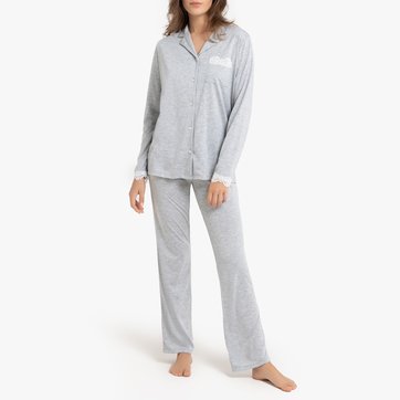 Langärmeliger Pyjama mit Spitze LA REDOUTE COLLECTIONS