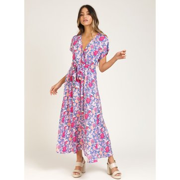 Robe Fleurie Rose La Redoute