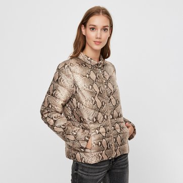Steppjacke mit Stehkragen und Schlangen-Print VERO MODA