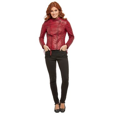 Cazadora de piel con cremallera y cuello sastre JOE BROWNS