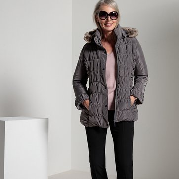 Parka corta con capucha y cierre con cremallera ANNE WEYBURN