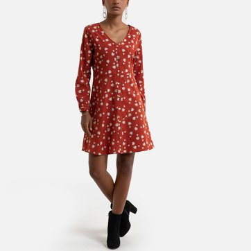 Vestido curto, estampado folhas ONLY