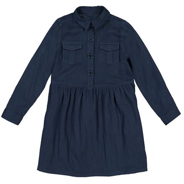 Vestido de mangas compridas em gaze de algodão, 3-12 anos LA REDOUTE COLLECTIONS