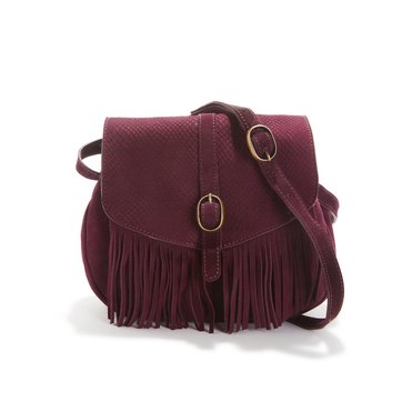 Bolso bandolera de piel con flecos LA REDOUTE COLLECTIONS