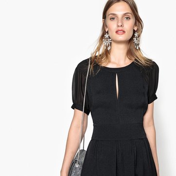 Vestido cintado, aberto atrás SEE U SOON