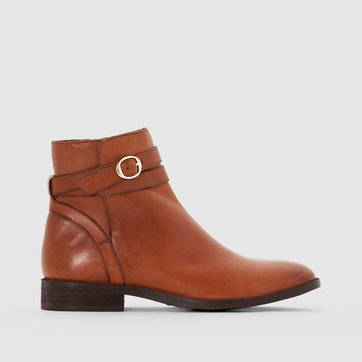 Botines de piel con correa y hebilla LA REDOUTE COLLECTIONS