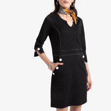 Vestido recto, manga 3/4 ANNE WEYBURN